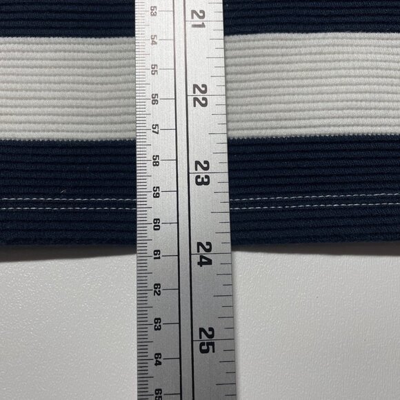 Women's Tank Top Size XL Navy & White Striped Crochet Detail By Charter Club - Picture 9 of 11